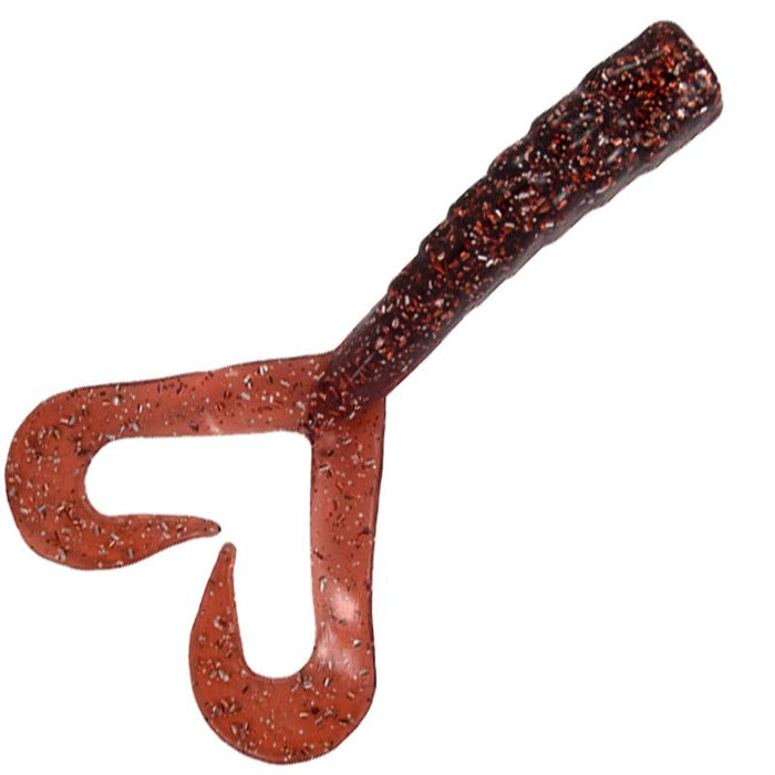 5" 3/4 Twin Tail Worm - 2pk Rootbeer