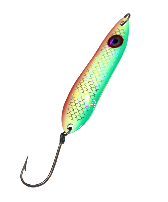 Lighthouse Lures Big Eye Spoon, Tofino Sunrise, 3" Lighthouse Lures Big Eye Spoon, Tofino Sunrise, 3"