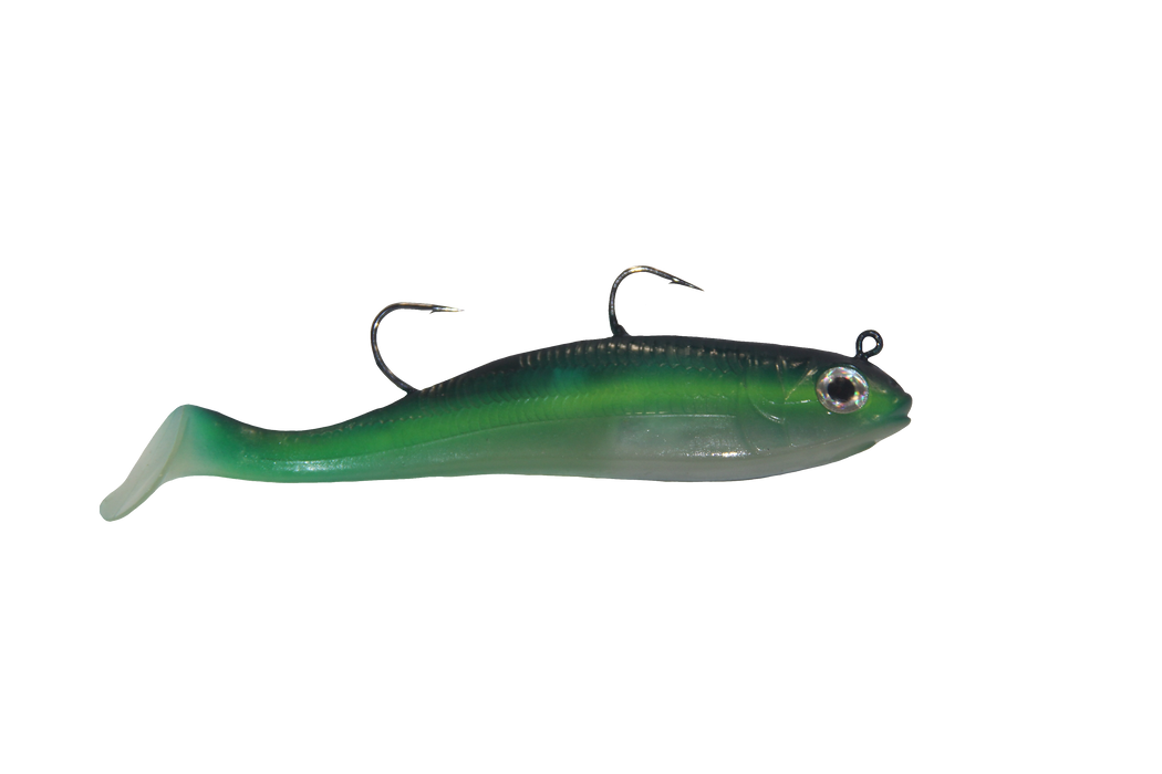 Mega Bite Swim Tail Jig, 3 oz. Perch 2pk