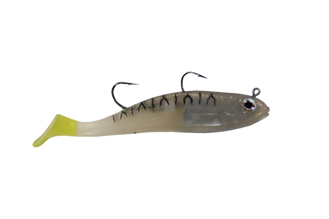 Mega Bite Swim Tail Jig, 3 oz. Glocaine 2pk Mega Bite Swim Tail Jig, 3 oz. Glocaine 2pk