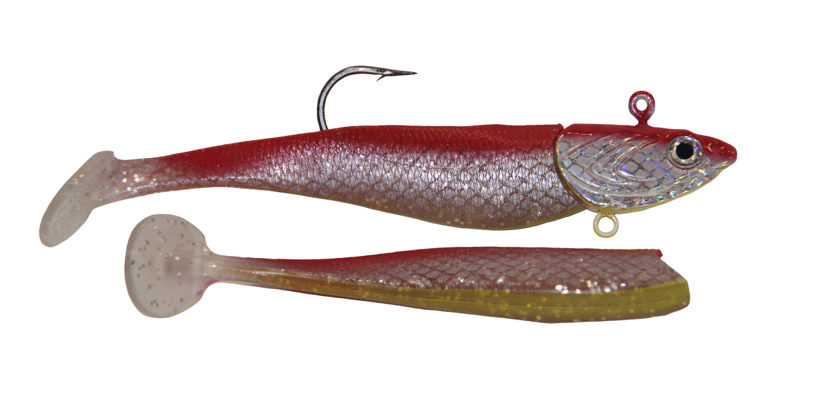 Mega Bite Swim Tail Jig, 4 oz. Fireball Mega Bite Swim Tail Jig, 4 oz. Fireball