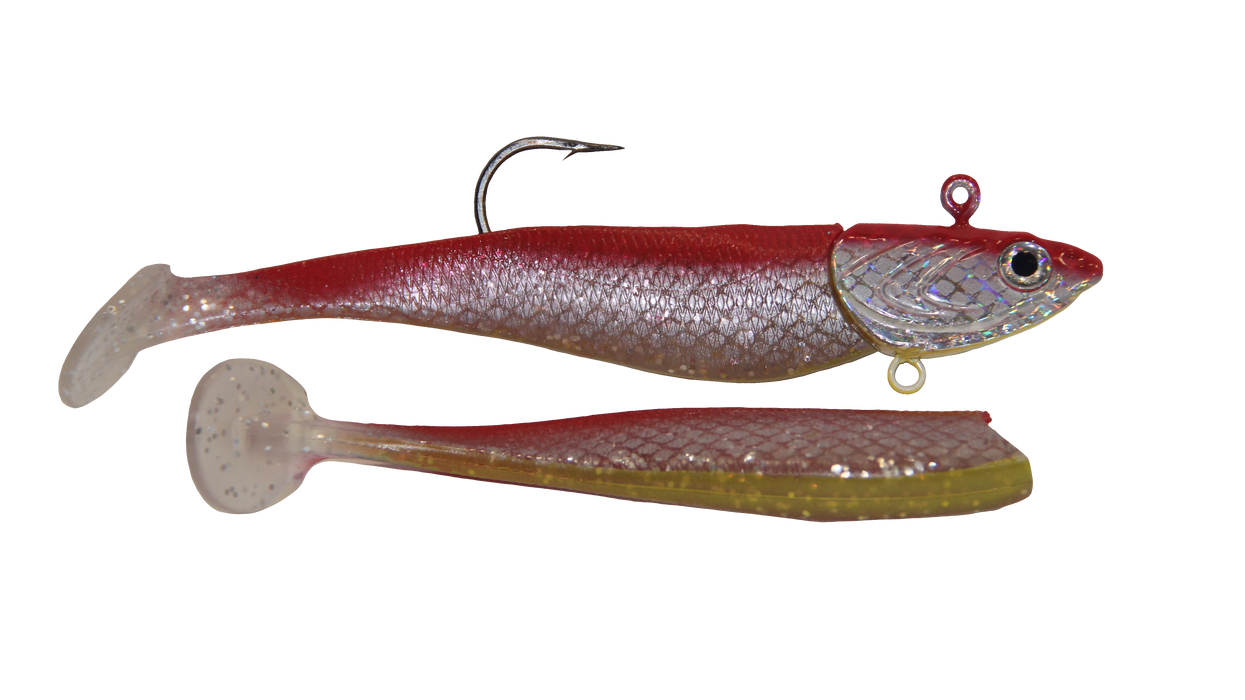 Mega Bite Swim Tail Jig, 4 oz. Fireball Mega Bite Swim Tail Jig, 4 oz. Fireball