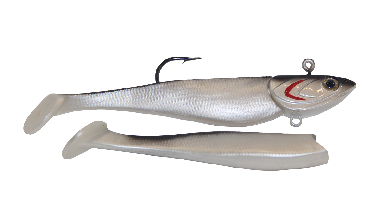 Lighthouse Mega Bite Swim Tail Jig, 4oz White Russian