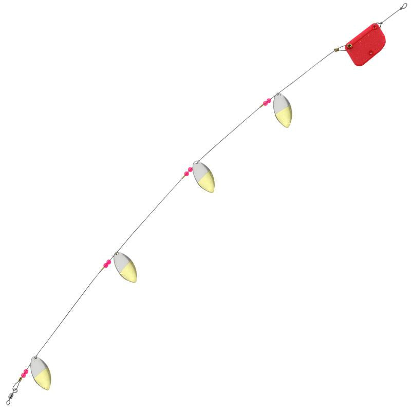 bean willow lleaf metal fishing lure Gibbs Leaf Troll 66 / Glow Crystal HEXEH Fish Hooks 100Pcs/box as the fast 尺寸:Size-2 Barbless 100PK